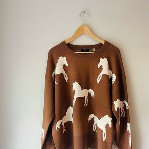 Tahari Horse Equestrian Sweater NWT